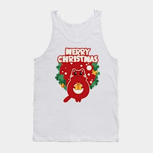 Christmas cat Tank Top